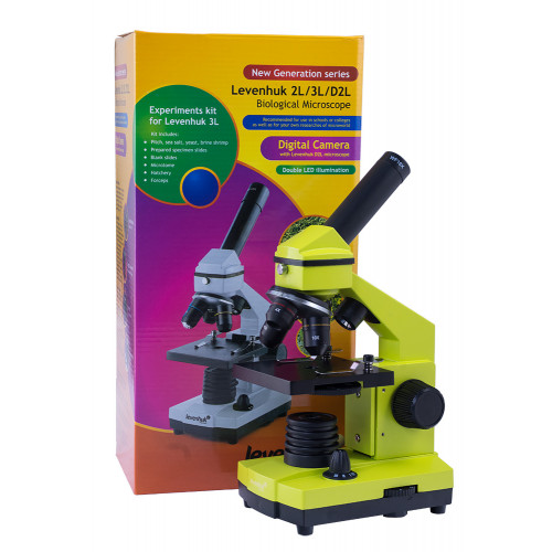 Микроскоп Levenhuk Rainbow 2L NG Lime\Лайм