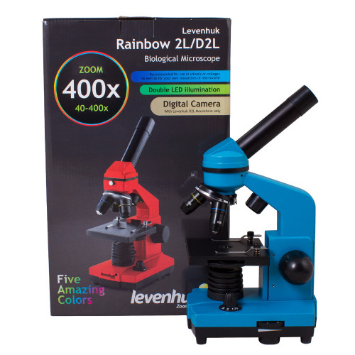 Микроскоп Levenhuk Rainbow 2L PRO Azure\Лазурь